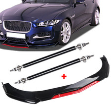 DE Frontspoiler Frontlippe Spoilerschwert + Stützstange für Jaguar XE XF XJ