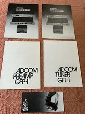 Lot of ADCOM brochures and owners manuals - GFT-1, GFP-1