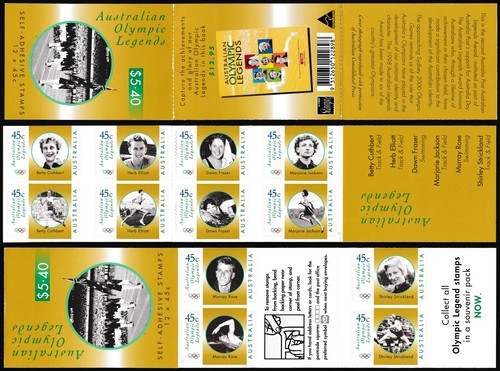 Australia Booklet 1998.01.21 Australian Legends Olympians Self-Adhesive MNH A024
