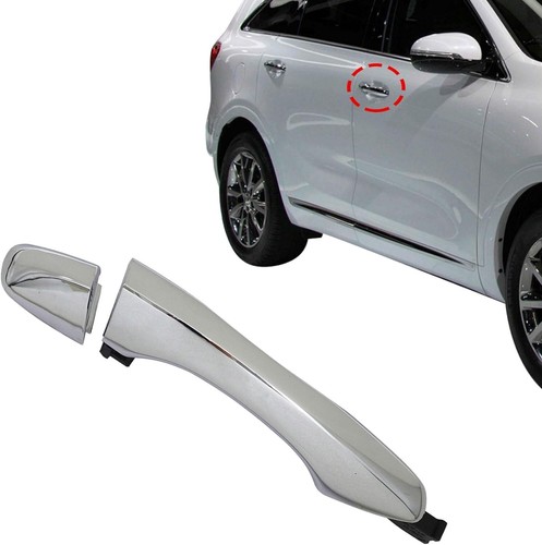 Chrome Outside Door Handle Front RH Passenger For 2016-20 Kia Sorento 82661C5010 - Picture 5 of 6