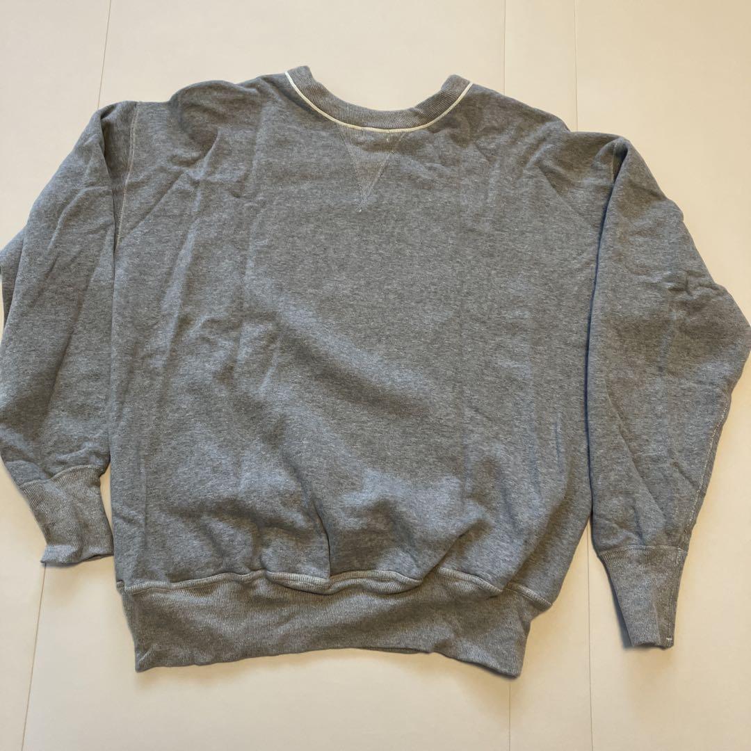 関税送料込み【ERL】'Check print' crew neck sweatshirt Warehouse Crew Neck Print Sweatshirt Gray Cotton Size 44