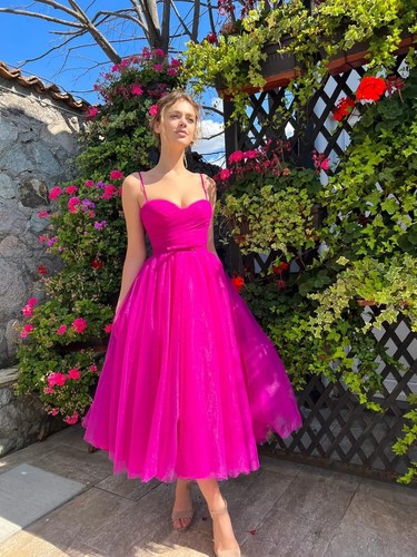 Vestidos de graduación hasta el té para mujer novia adolescentes dama de honor noche fiesta vestido - Imagen 102 de 252