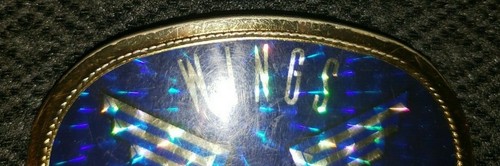 VTG PACIFICA 1977 WINGS BELT BUCKLE PAUL MCCARTNEY THE BEATLES - Picture 2 of 6