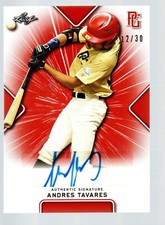 2021 Leaf Perfect Game Showcase Autographs Orange #BAAT2 Andres Tavares 12/30
