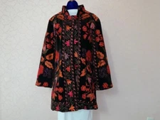 Uzbek Vintage JACKET, CHAPAN Handmade Embroidery Suzani Coat, Robe, Kimono