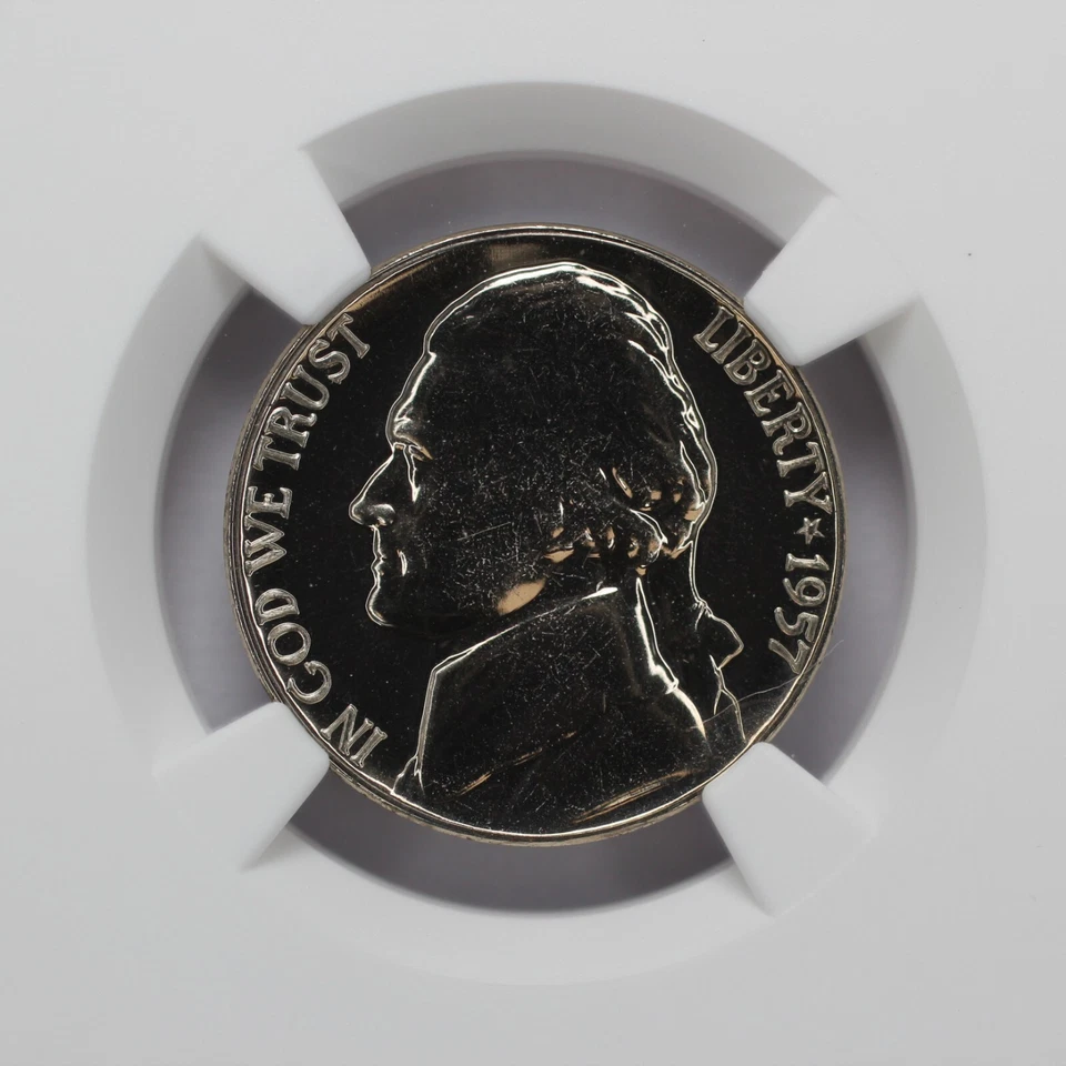 1957 Jefferson Nickel NGC PF 68 - Image 3 of 4