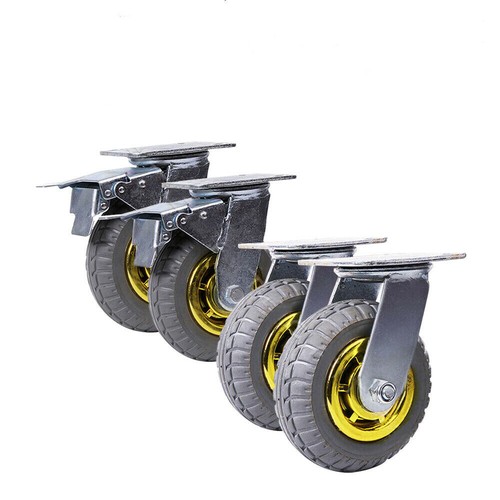 4X 6" 150 mm ruedas giratorias de alta resistencia ricino 1000 kg carga 2 con frenos AU - Imagen 2 de 8