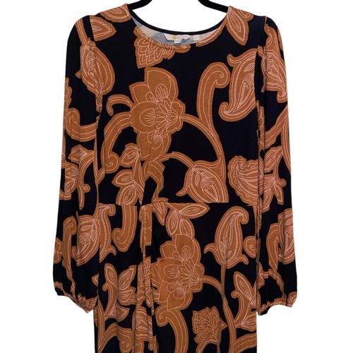 Boden Dress Womens Size 8 P Long Sleeve Jersey Paisley Career Fall Corpgore - Picture 4 of 13