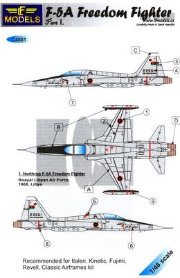 LF Models Decals 1/48 F-5A FREEDOM FIGHTER Royal Libyan Air Force