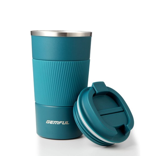 17oz Travel Coffee Mug To Go Cup with Lid Stainless Steel Insulated Reusable ...