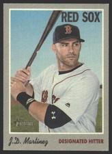J.D. Martinez #10 2019 Topps Heritage 1970 Cloth Stickers Boston Red Sox