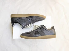 Maison Margiela GAT Sneakers Black Gum Men 9 42 Suede Leather Low Tops Italy