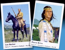 WINNETOU 2 ALTE KAUGUMMI SAMMELBILDER 1960er BUBBLE GUM P. BRICE LEX BARKER MAY