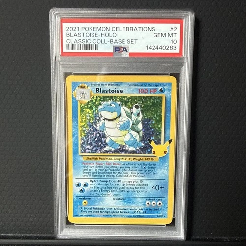 Blastoise 2/102 Celebrations: Classic Collection Holo PSA 10 - Gem Mint Pokemon