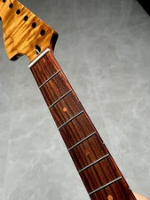 Stainless Large 22Fret Reverse rosewood Roasted Maple flame Electric guitar neck