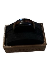 Black tungsten with koa wood inlay Mens wedding band/ring Manly Bands size T