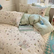 UKRABBIT ESSENTIAL|Dreaming Rabbit Bedding Set 100% Cotton | Duvet Cover & Pillo