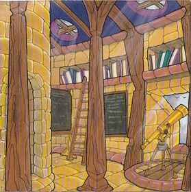 Lego 4721 Harry Potter Classroom Building Instructions. + cardboard backdrop/back panel used