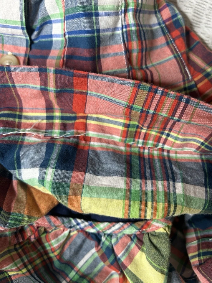 POLO RALPH LAUREN Niña Talla 5 Multi Cuadros Elastizado Cintura Falda Forrada Usada en Excelente Condición Foto 4 de 4