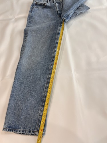 AGOLDE Jeans Women's Size 22 Blue Organic Cotton 90’s Crop High-Rise Button Fly - Picture 8 of 9