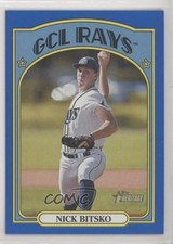 2021 Topps Heritage Minor League Edition Blue Border 52/99 Nick Bitsko #147 0f3j