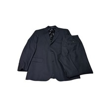 Brooks Brothers 346 Mens Suit 44L W40 L30 Navy Wool Stretch 2 PC Blazer Pants