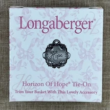 Longaberger Basket 2001 Horizon of Hope Basket Tie-On - New
