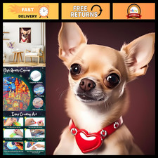 EATUKYIC Dog Animal Diamond Painting for Adults, 5D Love Chihuahua Dog Full Dril