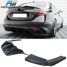 Fits 17-25 Alfa Romeo Giulia MX Style 3PCS Rear Bumper Diffuser + Side Aprons PU