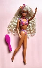 🤍 Barbie 🤍 1992 Vintage Glitter Beach Doll & Brush #3602