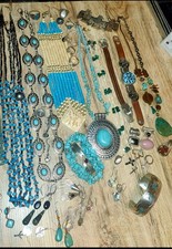 lot 685 grams, some Zuni, Native American, Barse, many sterling pieces. Jewelry