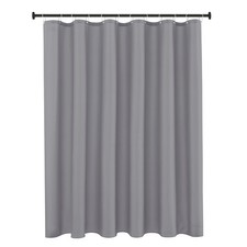 72 x 72 Silver Grey Shower Curtain Liner, Water Resistant, Machine Washable