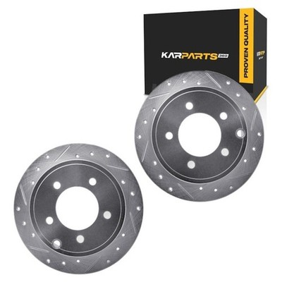 For Dodge Avenger 2008-2014 Rotors | Silver | Drilled And Slotted Rotor Style