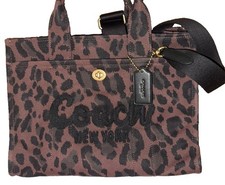 Coach Canvas Leopard Print Cargo Tote- New W/Dustbag CP770