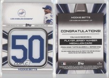 2022 Topps Series 1 Jersey Number Medallion Commemorative Relics Mookie Betts