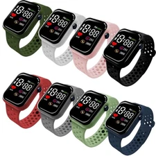 Kids Sports Waterproof Digital Watch LED Display Boys Girls I