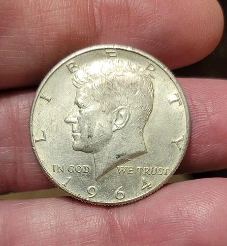 1964 D Kennedy Half Dollar. 90% Silver.