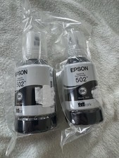 Genuine Epson 502 Black Ink Bottle 2 Pack for ET-2700 ET-2750 ET-3700 ET-3750