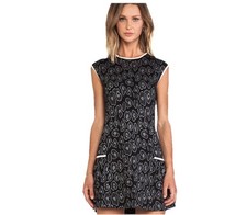MARC BY MARC JACOBS Black "Cassidy" Jacquard Sleeveless Sweater Dress Sz S