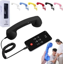 Retro Phone Handset,Type-C Retro Phone Handset for iPhone and Android