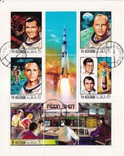 SA30f Ras al Khaima 1969 Apollo 12 Space Programme used sheet