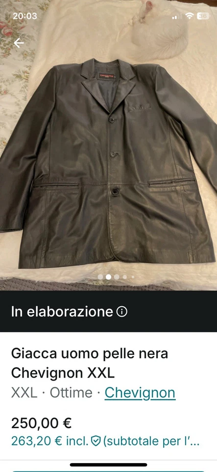 Chevignon Giacca Blazer Uomo pelle Leather Coat Man Size XXL - Imagen 2 de 4