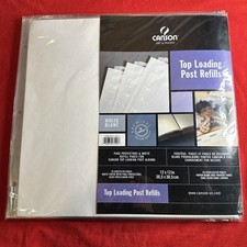 Refill Page Protectors Canson Art  Photo 10 Top Loading  White Inserts 12x12"