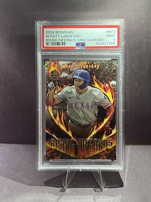2024 Bowman - Rising Infernos Wyatt Langford #RI-13 Mini-Diamond  /150 PSA 9