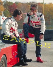 MARIO ANDRETTI & MICHAEL ANDRETTI KMART CLOSE UP SHOT 8X10 GLOSSY PHOTO #3A