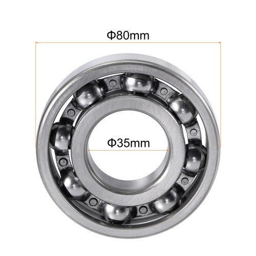 6307 Deep Groove Ball Bearings 35x80x21mm C3 Open Type Chrome Steel - Picture 2 of 4