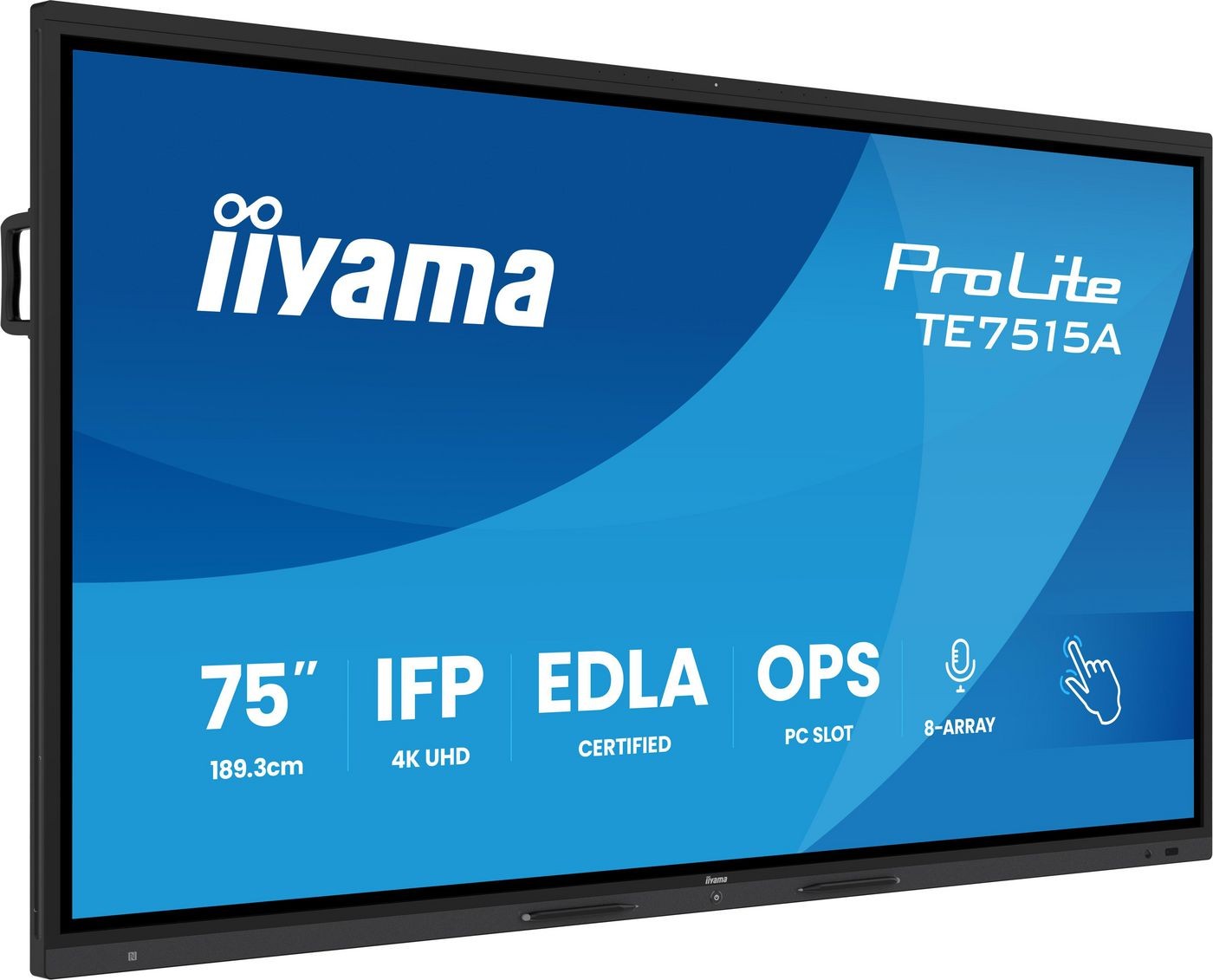 Iiyama Te7515a-B2ag Visualizzatore Di Messaggi Design Chiosco 190,5 Cm [75] Wi-Fi 550 Cd/M? 4K Ultra Hd Nero Touch Screen Processore Integrato Androi - Bild 2