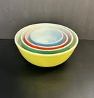 VINTAGE Pyrex Primary Colors Nesting Mixing Bowls Complete Set of 4 | #401-404