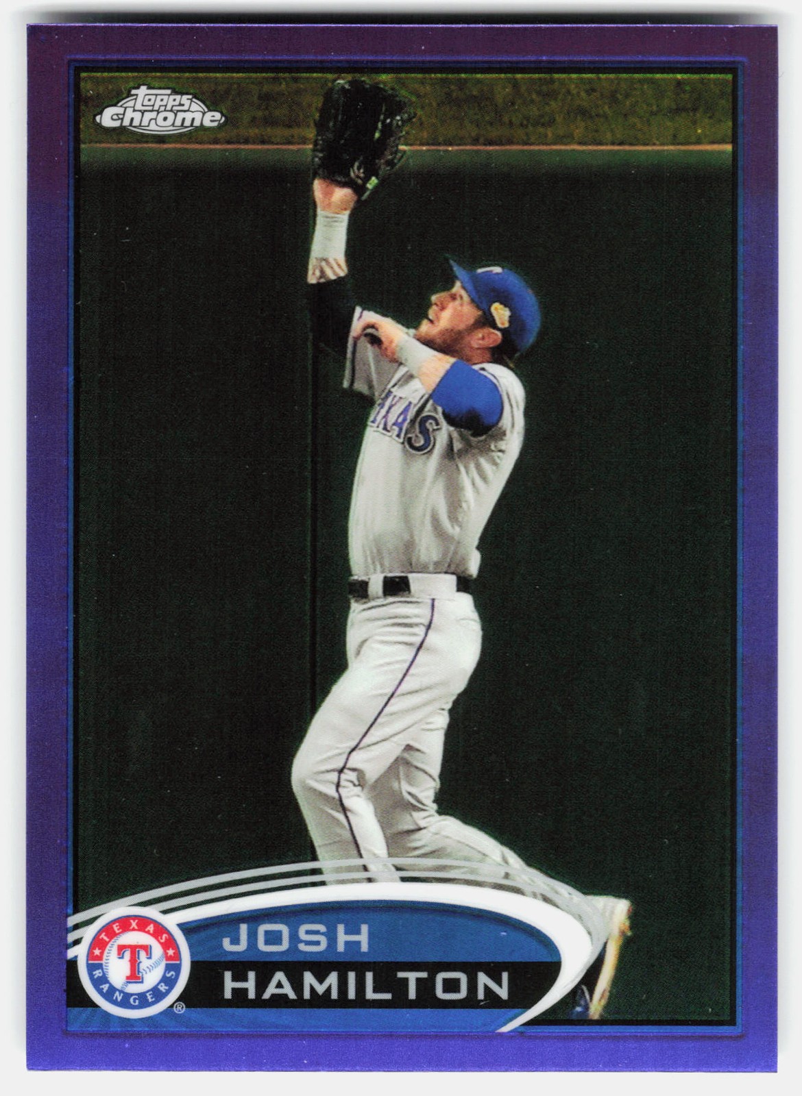 2012 Topps Chrome Purple Refractor JOSH HAMILTON #30 Rangers