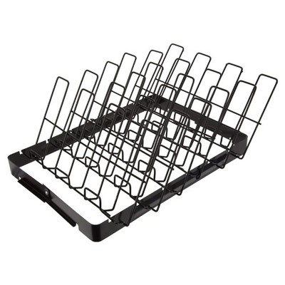 Grillmark Keramik Antihaft Klappbar BBQ Rib Rast bis zu 6 Racks Rippen